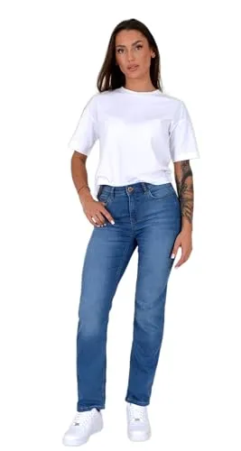 ESRA Straight Leg Jeans Damen – Hochwertige High Waist Stretch Jeans - Die ESRA Straight Leg Jeans für Damen bietet eine perfekte Passform und hohen Tragekomfort. Aus extra weicher Baumwolle gefertigt, sorgt sie für einen stilvollen Look und wird nachhaltig produziert. Ideal für jeden Anlass.