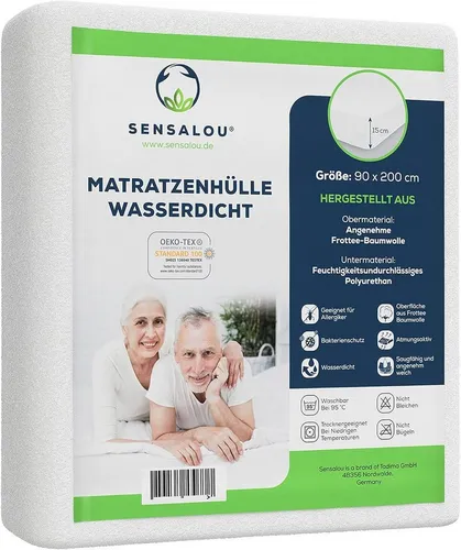 Encasing Matratzenbezug Rumdumbezug Matratzenschoner Sensalou, Matratzenschutz, allergiker geeignet, wasserdicht atmungsaktiv