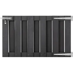 vidaXL Gartentor mit Gleitverschluss - 100x60cm Grau - Flügeltore aus robustem WPC, ideal für Garten oder Terrasse, mit sicherem Gleitverschluss und einfacher Montage.