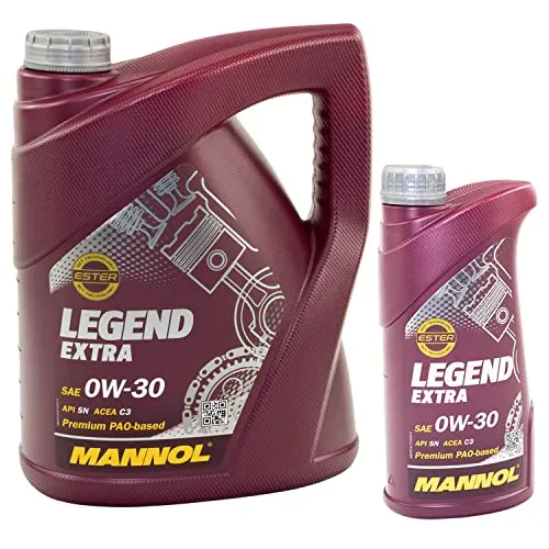 Motoröl Motor Öl MANNOL Legend Extra 0W30 API SN 5 Liter + 1 Liter