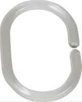Duschvorhang-Ringe transparent, 12-er Set
