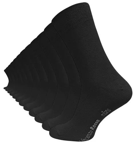 Vincenzo Rosso Socken (12-Paar) mit Softbund schwarz 43-46