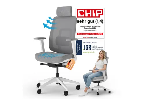 Büro- & Schreibtischstühle Grau von Ergotopia
