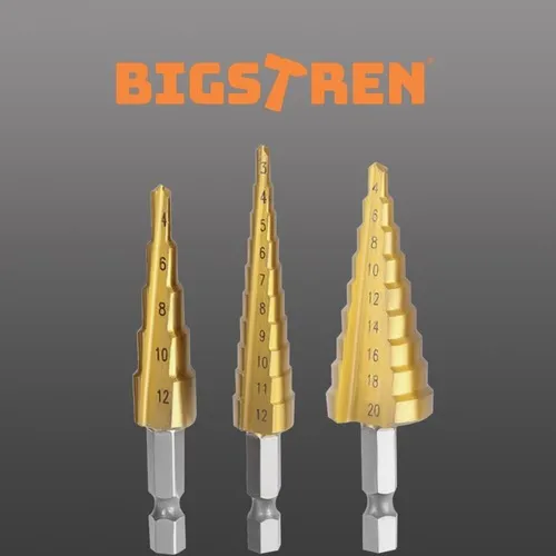 Stufenbohrer HSS Kegelbohrer Kegelsenker Metall Fräser 3-20 mm Konusbohrer Bit