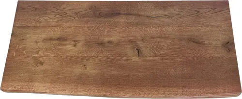 Massive Eiche Waschtischplatte 40 cm mit Naturkante - Hochwertige Holzplatte aus massiver Eiche, ideal als Waschtischplatte oder Regal. Handgeschliffen und imprägniert, in 7 Größen und 6 Farben erhältlich, für stilvolle Akzente in Ihrem Zuhause.