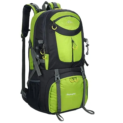 MYMM 50L Sport Outdoor Rucksack, Travel Rucksack, Rucksack Wandern, ideal für Outdoor Sport, Wandern, Trekking, Camping Reisen, Bergsteigen. wasserdichte Bergsteigtasche, Reiseklettern Daypacks(Grün)
