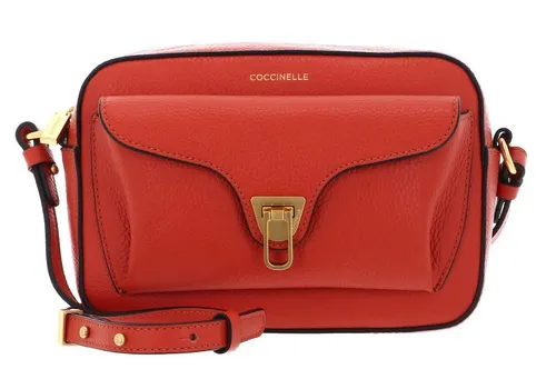COCCINELLE Umhängetasche Beat Soft in Orange - Elegante Umhängetasche aus hochwertigem Rindsleder mit abnehmbarem, verstellbarem Schulterriemen. Ideal für den täglichen Gebrauch und stilvoll für jeden Anlass.
