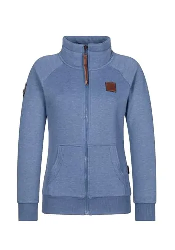 Naketano Monsterbumserin 20 - Blue Melange - Damen-Sweatjacke mit Kapuze und klassischem Schnitt, ideal für Alltag und Freizeit. Der hochwertige Materialmix sorgt für Komfort und Langlebigkeit. Stylische Details machen sie zum perfekten Begleiter für jede Gelegenheit.