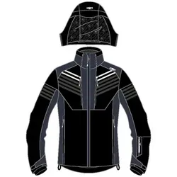 CMP Herren Skijacke Man Zip Hood Jacket 33W0967 - Funktionsjacke für Skifahrer mit Clima Protect-Technologie, die optimalen Schutz und Atmungsaktivität bietet. Wasserabweisend, mit abnehmbarer Kapuze und praktischer Skipasstasche am Ärmel.