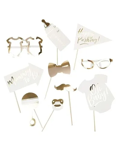 Ginger Ray „Perfekt für eine Babyparty“ Foto-Requisiten, Alternatives Spielzubehör, Gold-Folie