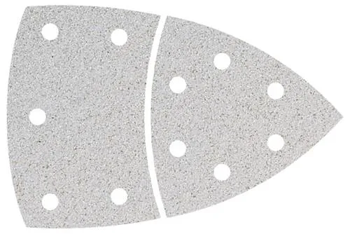 Wolfcraft 1128000 Multischleifpapier mit Klett, gelocht Körnung (num) 120 Eckmaß 95mm 10St.