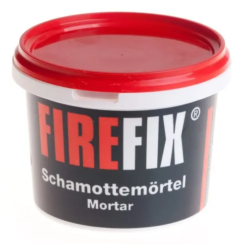 FireFix Schamottmörtel 0,5 kg - Sonstiges Kaminzubehör, ideal für Reparaturen und Ausbesserungen an Kamin- und Kachelöfen, härtet durch Hitze und sorgt für sicheren Brandschutz.