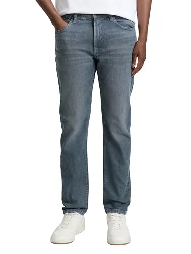 TOM TAILOR DENIM Tapered-fit-Jeans für Herren, Gr. 31, Länge 32 - Modische Herren-Tapered-fit-Jeans im Five-Pocket Style aus robustem Denim. Ideal für lässige Freizeitlooks und bequem dank 98% Baumwolle und 2% Elasthan.