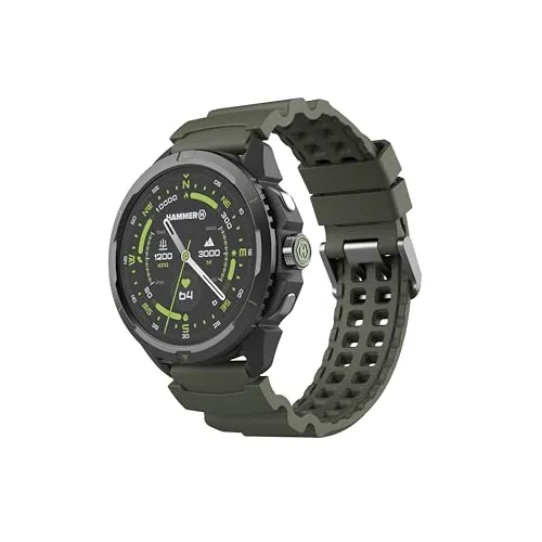 myPhone Hammer Watch 2 Military Edition - Smartwatch mit AMOLED-Display und EKG Monitor, ideal für Fitness und Outdoor-Aktivitäten. Robustes Design und kompatibel mit Android und iOS.