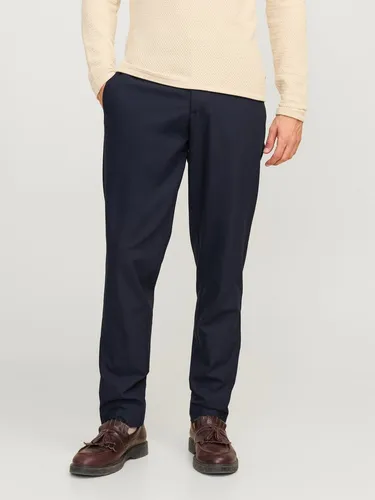 JACK & JONES Herren Jpstace Jjleo Noos Chinohose, Dark Navy, 31W / 34L - Wanderhosen mit Slim Fit, aus weichem Hochleistungs-Stretchmaterial für optimalen Tragekomfort und elegante Optik – perfekt für aktive Tage im Freien.
