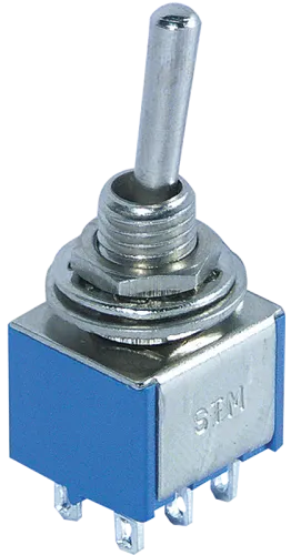 McPower Miniatur-Kippschalter McPower, 250V/3A, 6-polig, 3 Stellungen: EIN