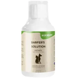 Lecker.Pet® Barfer's Solution 100 % Lachsöl für Hunde & Katzen 500 ml