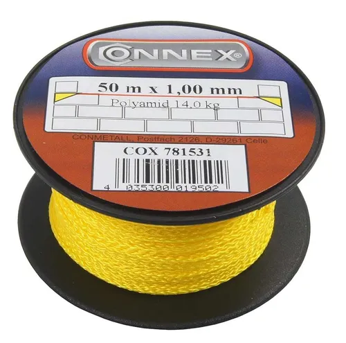 Maurerschnur 50 m Ø 1 mm neon-gelb