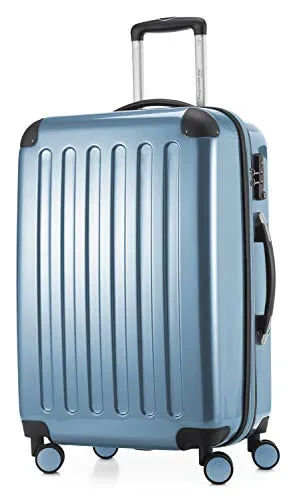 Alex Koffer-Set 65 cm - Pool blau - Klassische Koffer, ideal für Kurzurlaube mit 74 Litern Volumen, bruchsicherem Material und TSA-Zahlenschloss für mehr Sicherheit.