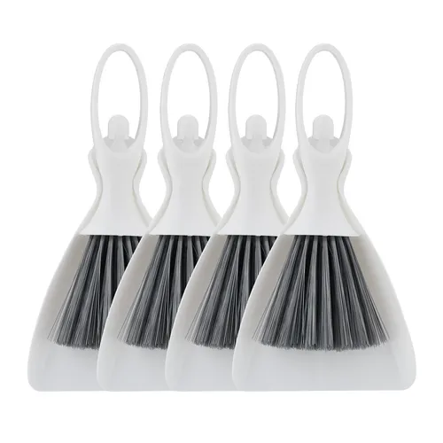 Tischkehrset 4x Tischhandfeger Camping Besen Handbesen Krümelbürste Kunststoff