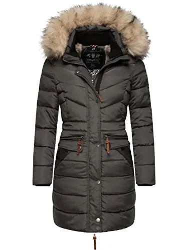 Navahoo Damen Winterjacke Paula – Extra Warm & Wasserabweisend - Die Damen Winterjacke Paula bietet optimalen Kälteschutz durch dicke Fütterung und wasserabweisendes Material. Der abnehmbare Kunstfellkragen und die gefütterte Kapuze sorgen für zusätzlichen Komfort. Ein modisches Must-have für den Winter!