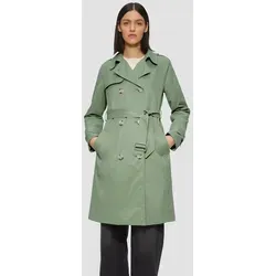 Trenchcoat mit Streifen-Futter salbeigrün 48 - Funktionsjacken – Wasserabweisender Trenchcoat in Slim Fit mit modischem Streifenfutter, ideal für stilvolle und praktische Alltagslooks.