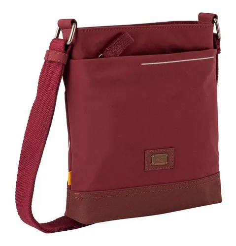 camel active City Herren Umhängetasche Crossbody Bag Klein Rot - Messenger-Bag aus recyceltem Nylon, leicht und zeitlos mit verstellbarem Schulterriemen - der ideale Alltagsbegleiter für urbanen Lifestyle.