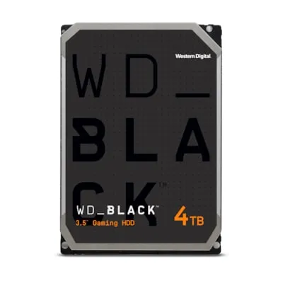 WD Black 4TB Gaming Festplatte - Intern - Schnelle 4TB interne Festplatte mit SATA 6Gb/s, 7200 rpm und 256 MB Puffer, perfekt für Gamer, die große Speicherleistung benötigen.