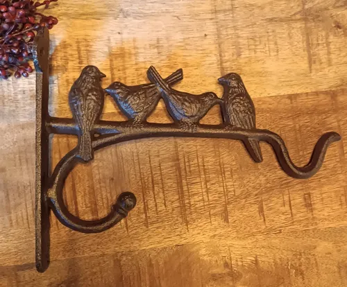 Wandhaken Vögel  Blumenampel Laterne  Sterne Antiklook  Vintage Gusseisen