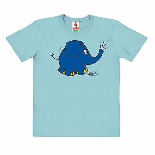 Logoshirt®️ TV I Die Sendung mit der Maus I Elefant I Törö I Bio T-Shirt für Kinder I Größe 152 - Hochwertiges, offiziell lizenziertes T-Shirt mit dem blauen Elefanten aus 100% Bio-Baumwolle. Bequemer Schnitt und langlebiger Druck für einen tollen Look und hohen Tragekomfort.