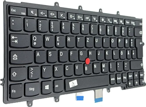 DEUTSCHE - Tastatur Keyboard mit Trackpoint kompatibel für LENOVO ThinkPad X250 (20CLS5GX00)