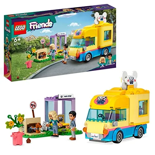 LEGO 41741 Friends Hunde-Rettungsvan, Tierrettung-Spielzeug-Van mit Haustieren und Mini-Puppen aus 2023, pädagogisches Tier-Spielzeug für Mädchen und Jungen ab 6 Jahren, Tierpflege mit Pickle dem Hund