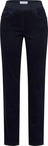 Raphaela by Brax Style Pamina Dark Blue 38K - Schlupfhose - Jeans in elastischer Denim-Qualität, Slim Fit mit hochwertigem Baumwollstretch und elastischem Dehnbund, veredelt mit edlen Swarovski-Elements für einen stylishen Look.