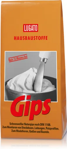 Lugato Gips 1,5 kg Modelliergips Modellgips