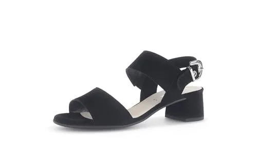 Gabor Damen Riemchensandalen, Frauen Sandalen,sommerschuhe,freizeitschuhe,offene schuhe,strandschuhe,sandaletten,schwarz (bezogen),38 EU / 5 UK