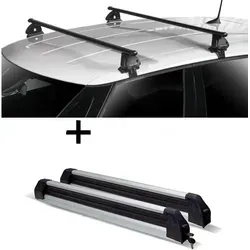 Skiträger und Dachträger Set für Seat Altea (5P) 2004-2015 - Praktisches Set aus ausziehbarem Skiträger für max. 6 Skier und 2 stabilen Dachträgern. Perfekt für den Transport von Sportausrüstung, inkl. Montageanleitung und Befestigungsteilen.