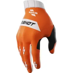 Shot Race Motocross Handschuhe, weiß-orange, Größe 2XL für Männer