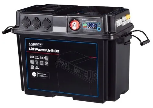 CARBEST Multifunktionale Power Unit / 1024 Wh LiFePO4 Batterie / Sinus-Wechselri