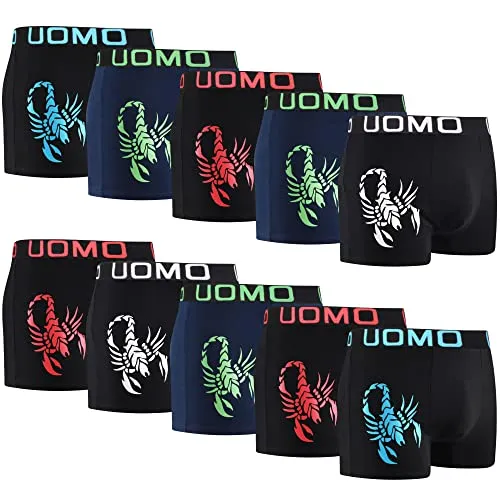 L&K 10er Pack Herren Boxershorts Men Retroshorts mit tollem Muster Sommer 2022 Baumwolle 1104 2XL