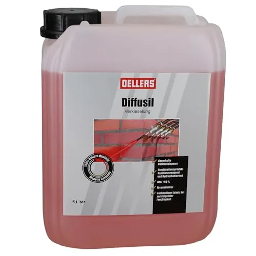 OELLERS Diffusil - Effektive Horizontalsperre für Kellerabdichtung - Dichtmaterialien mit geruchsneutraler, gebrauchsfertiger Formel. Ideal für feuchte Wände und Mauerwerk, einfach zu verarbeiten und schadstofffrei.