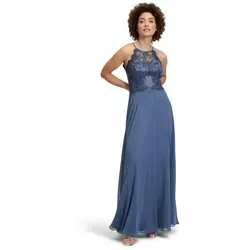 Vera Mont Abendkleid Damen rückenfrei Spitze blau XL (44) von Vera Mont