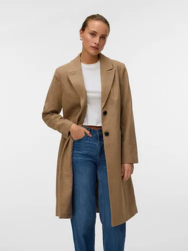 Vero Moda Langmantel VMBLAZA HERINGBONE LONG WOOL COAT GA BOO