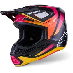 Alpinestars S-M7 Rise Motocross Helm XS schwarz-pink - Hochwertiger Motocross Helm mit ECE 22-06 Zertifizierung, leicht und sicher. Ideal für anspruchsvolle Fahrer, die Wert auf Komfort und Stil legen.