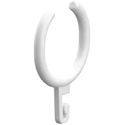 Vorhangring Normbau offen aus Nylon weiß für Duschvorhangstangen