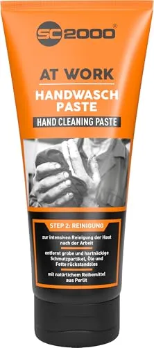 SC 2000 AT Work Handwaschpaste 250 ml - Tagespflege für Herren, alkoholfreie und vegane Handwaschpaste, ideal für beanspruchte Haut, sorgt für gründliche Reinigung und Pflege.
