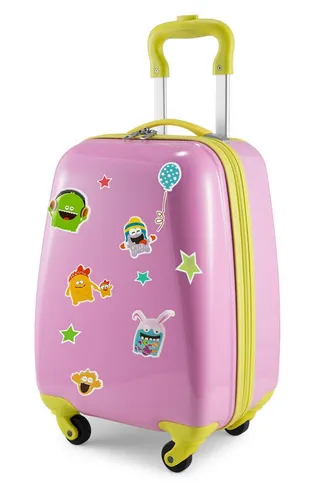 Hauptstadtkoffer Handgepäckkoffer For Kids, 4 Rollen, Kinderkoffer Kindertrolley Koffer Monster