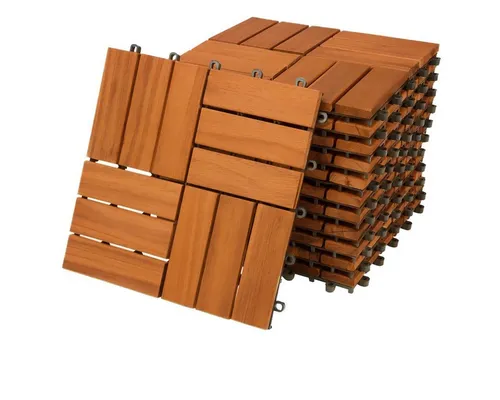 Casaria Holzfliesen 11x Akazie Mosaik von Casaria