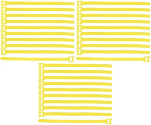 VT Klettband 30 cm x 28 mm gelb Klettkabelbinder Kabelbinder Kabelklettband 30 x