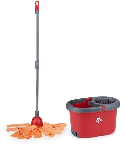Dirt Devil Spielzeug ab 3 Jahre – Mopp mit Eimer und Auswringer – Reinigungsset für Kinder zur Förderung von Rollenspiel und Motorik – 2-teiliges Putzspielzeug
