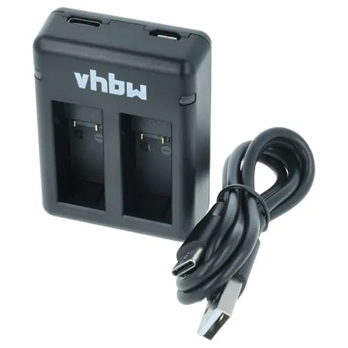 vhbw Dual USB Ladegerät kompatibel mit GoPro ADBAT-001, AHDBT-901, SPBL1B für Kamera/Akku - Ladeschale